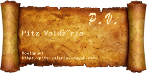 Pitz Valéria névjegykártya